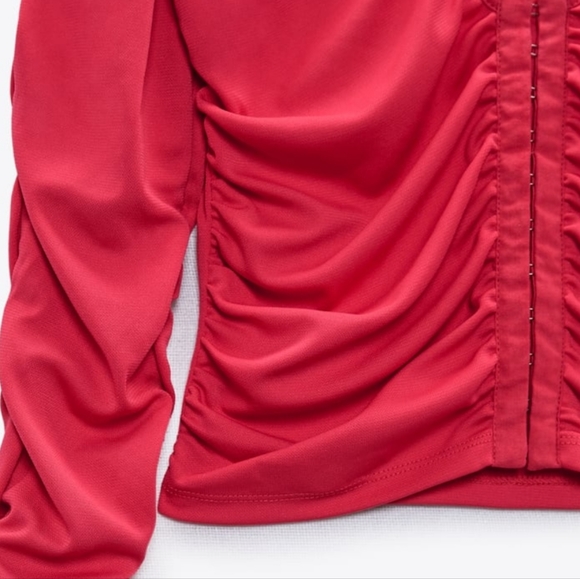 Ruched Top Strawberry Zara - Picture 6 of 12